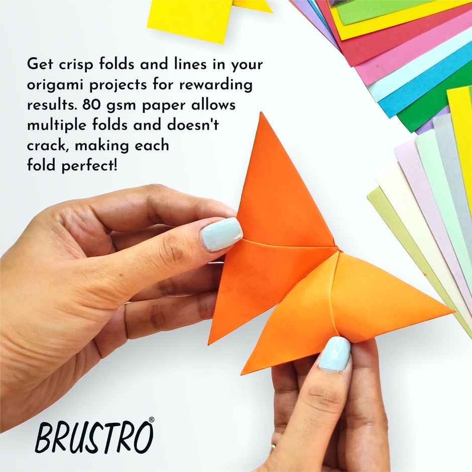 Brustro A4 Soft | Pack Of 40 Sheets | 10 Colours x 4 Sheets Each | 80 Gsm - Assorted