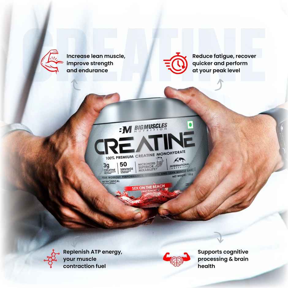 Big Muscles Nutrition Creatine | Sex On The Beach| Pure Creatine Monohydrate