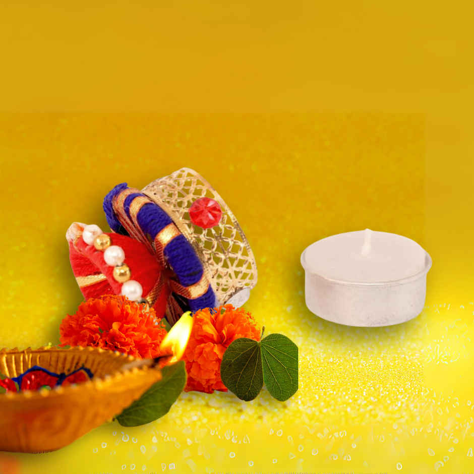 Elegant Tea Light Set With Holder | 3.5 hrs of Radiant Glow | T Light Candle & Holder | Walton