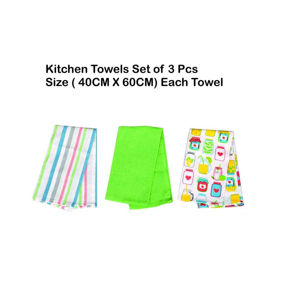 Leosoft Kitchen Towel 40 Cm x 60 Cm Green Multi