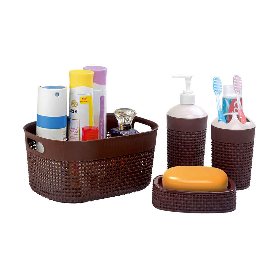 Filo Bath Set | Brown | Jali Packing