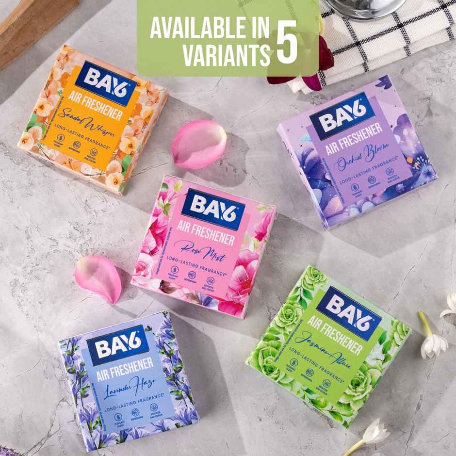 BAY6 Bathroom Air Freshener Blocks - Jasmine - Long Lasting Fragrance