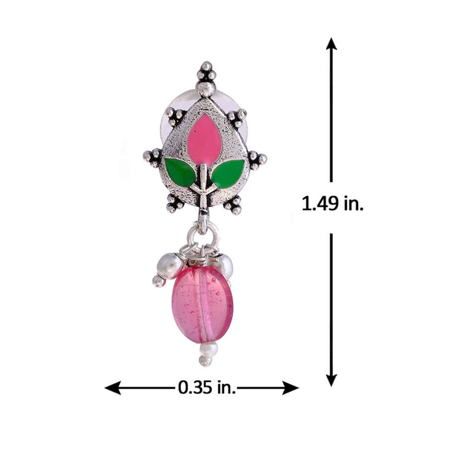 Voylla Bagh E Fiza Colourful Drop Earrings