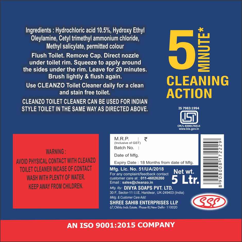 Cleanzo Disinfectant Toilet Cleaner