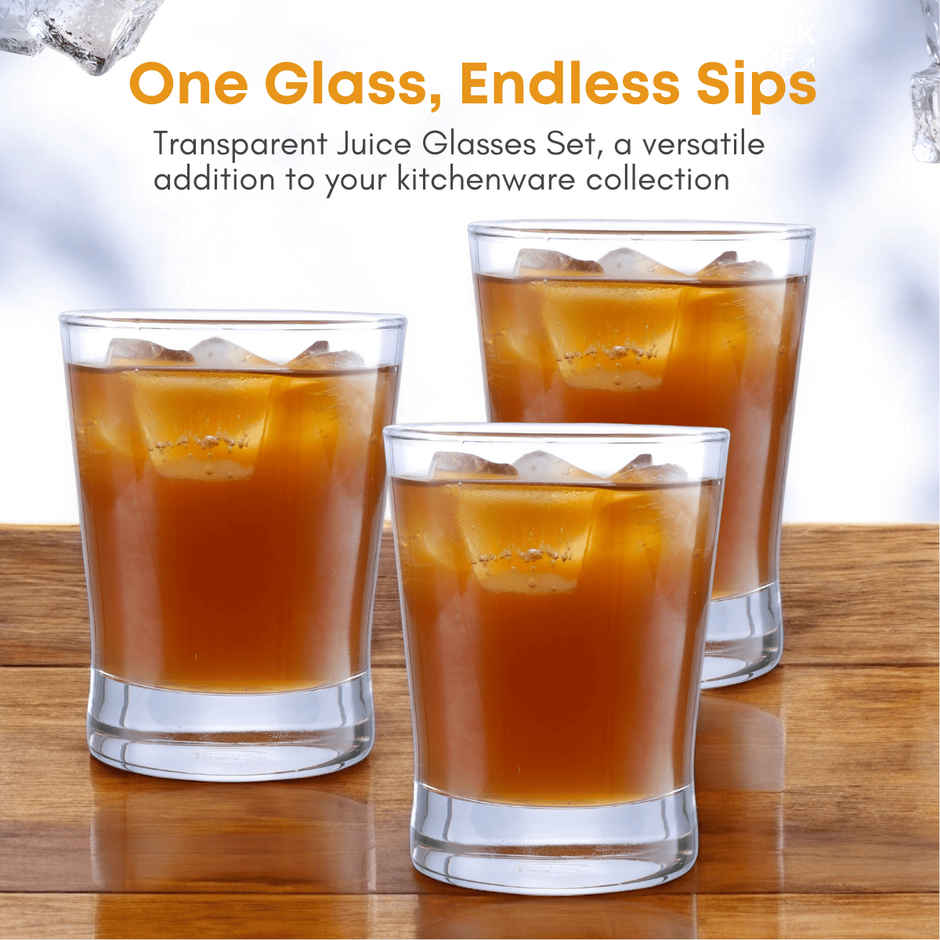 Yera Stylo 345 ml Conical Whisky Glasses Tumbler Set 6 Pc