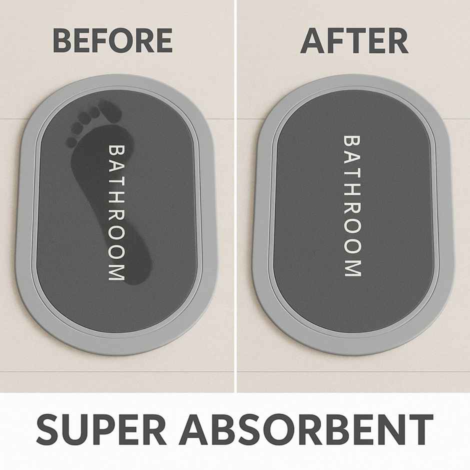 Zulaxy Anti-Slip Bathroom Mat | Super Absorbent | Quick Dry & Soft Touch | 40x60 cm | Multicolor