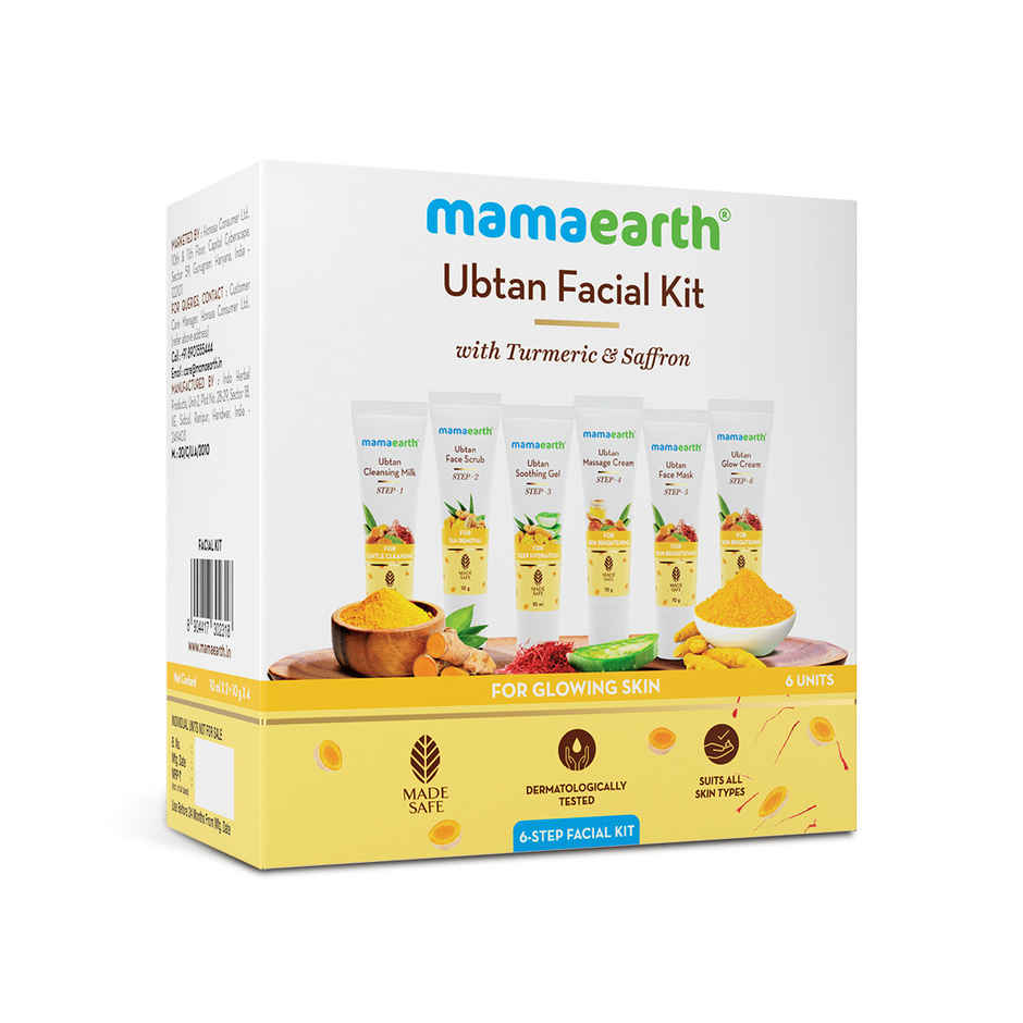 Mamaearth Ubtan Facial Kit With Turmeric & Saffron For Glowing Skin
