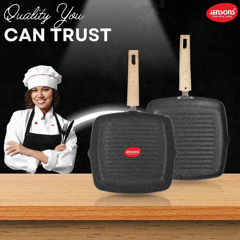 Jensons Cuisine Grill Pan 24 cm Induction Compatible
