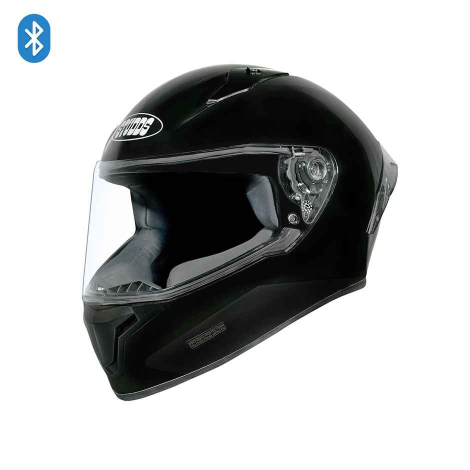 Studds Thunder Bluetooth Helmet | Music - Calls & Voice Control | Black - XL