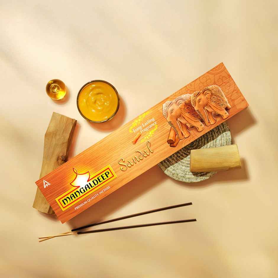 Sandal Incense Sticks | Long Lasting Fragrance | Mangaldeep