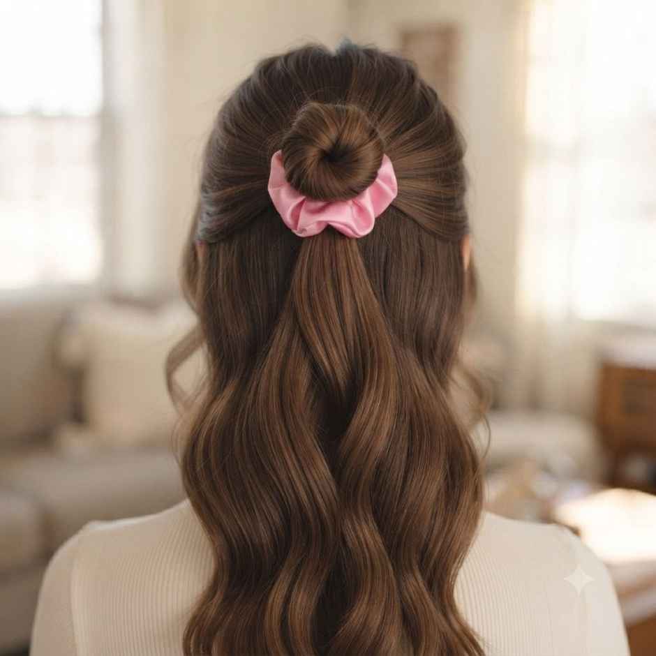 The Opal Factory Hair Accessories | Satin Scrunchies for Kids | Bright Multi | Mini