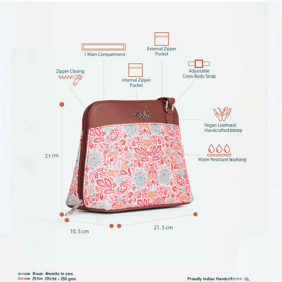 Zouk Mangalore Blossoms OOO Sling Bag - Multicolour