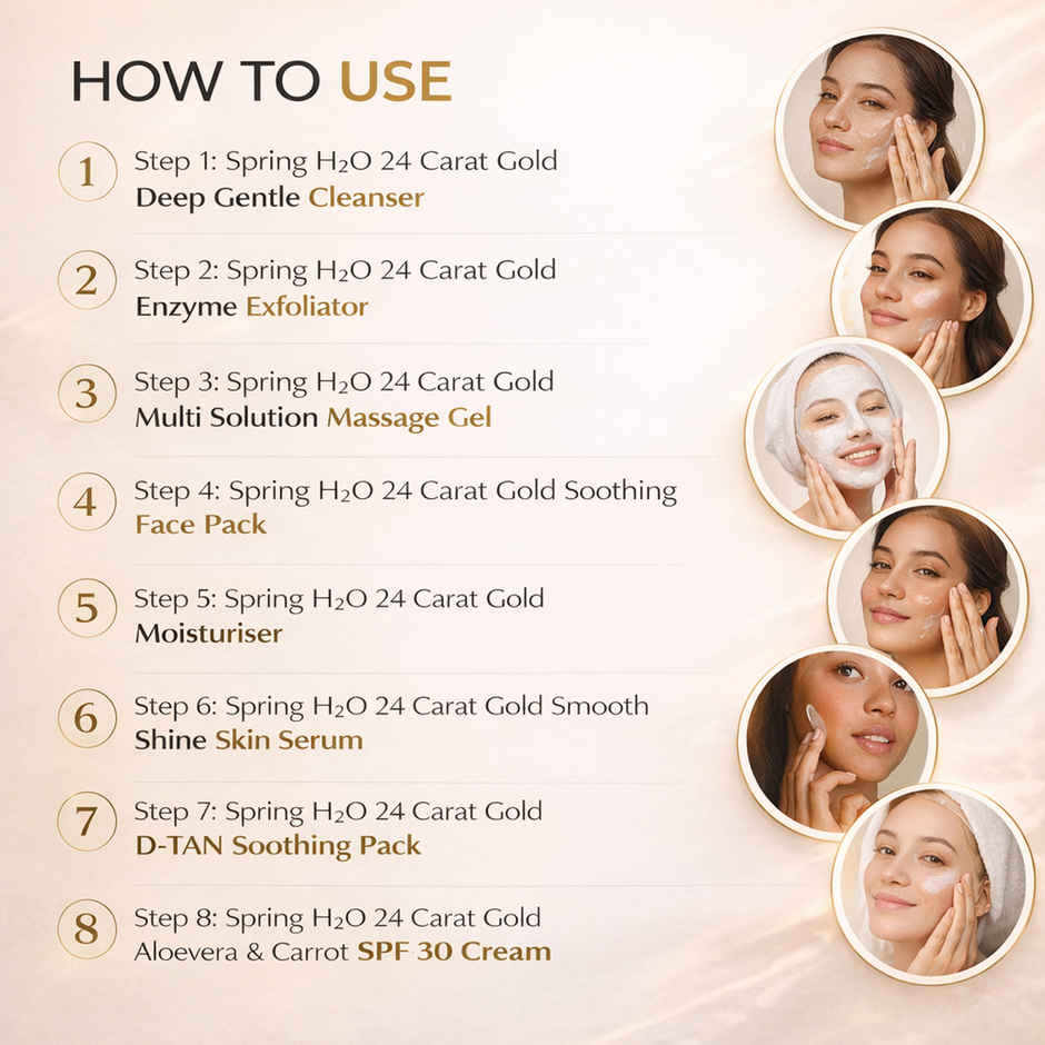 Spring H2O 24 Carat Gold Facial Kit With Magic Glow Skin