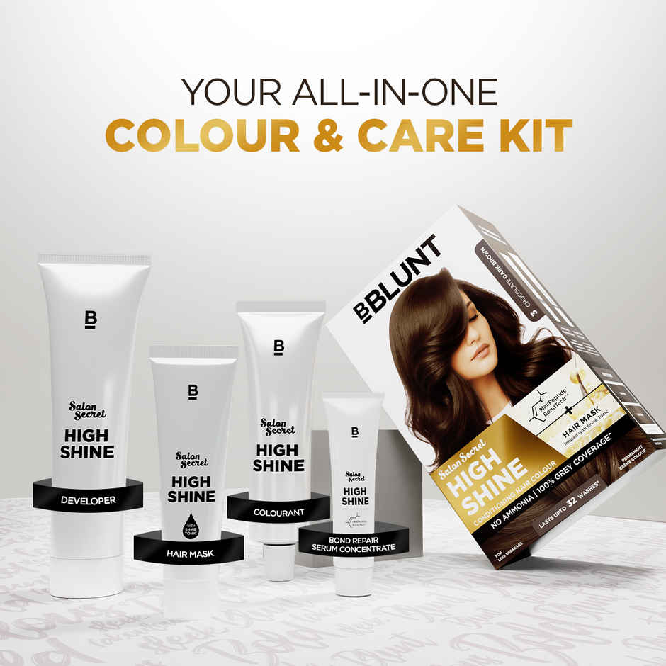 Bblunt Salon Secret High Shine Conditioning Hair Colour | Chocolate Dark Brown
