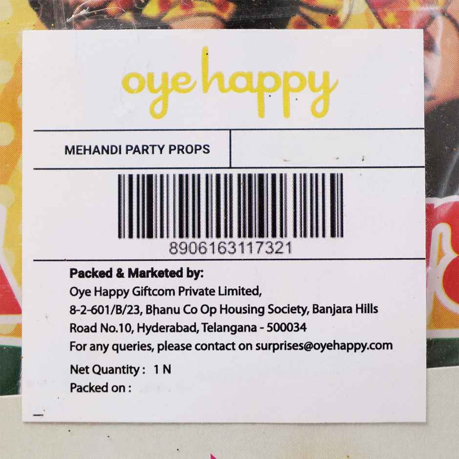Oye Happy Mehandi Party Props