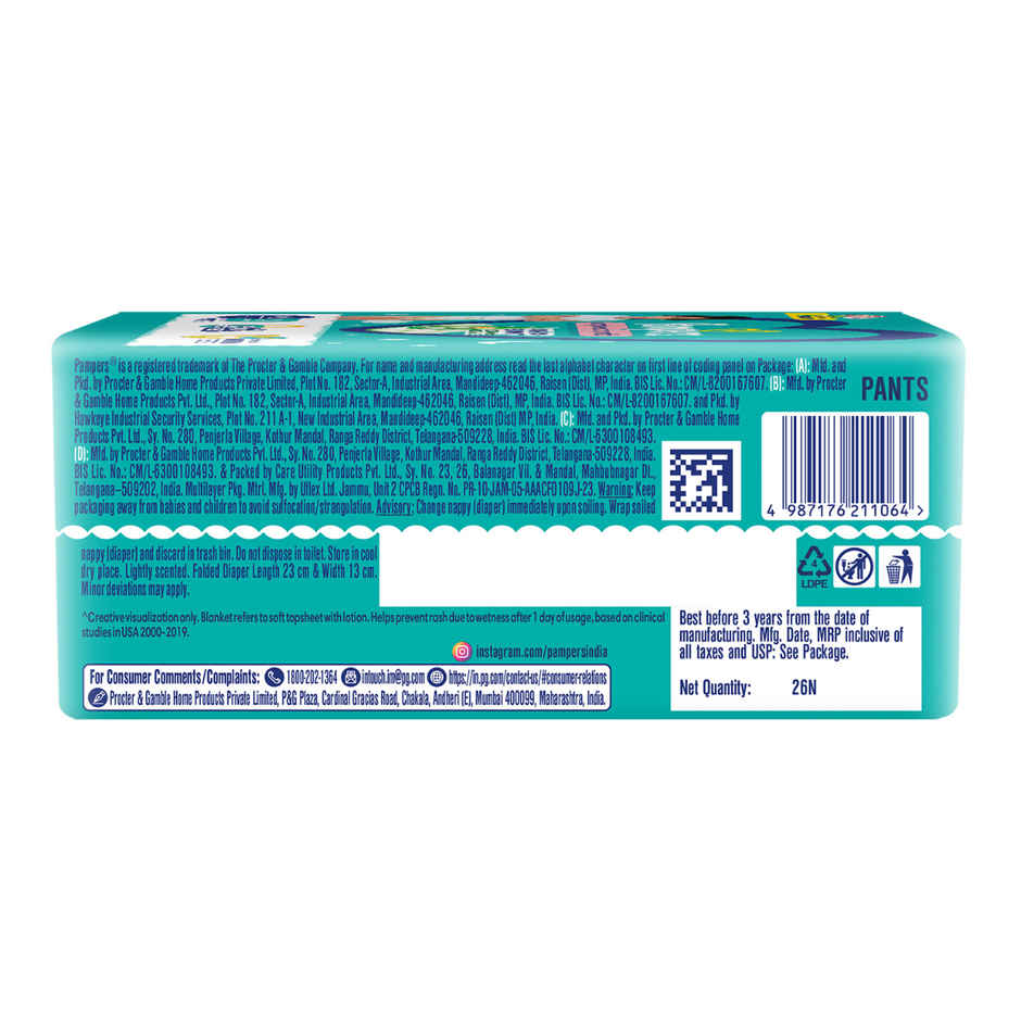 Pampers All Round Protection Baby Diapers | Pant Style | 2XL | 26 pcs