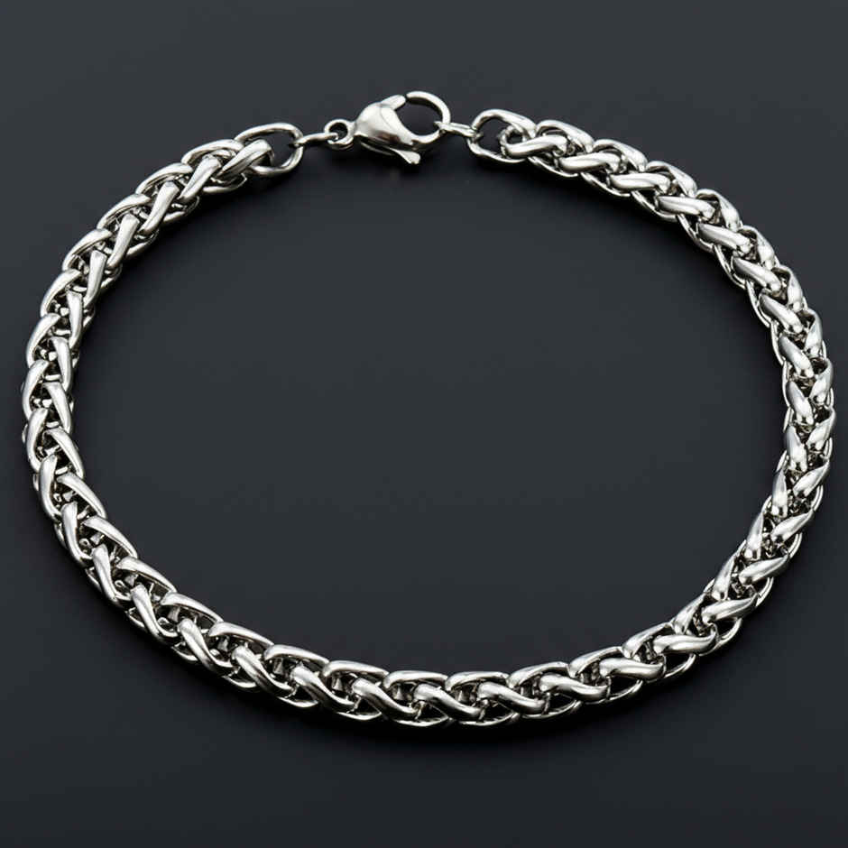 Fashion Frill Men's Criss Cross Bracelet Silver Regular