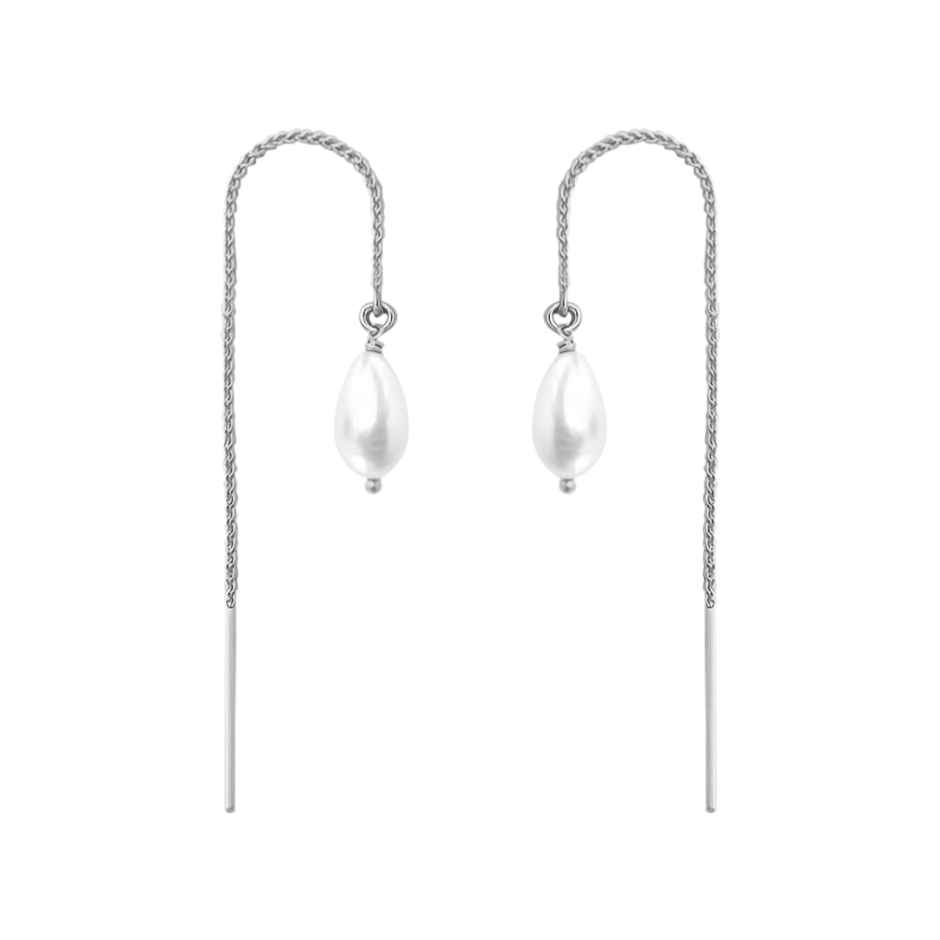 Unniyarcha 92.5 Silver Pearl Sui Dhaga Earring