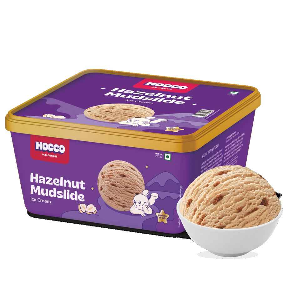Hocco Hazelnut Mudslide Ice Cream Tub | Creamy & Indulgent