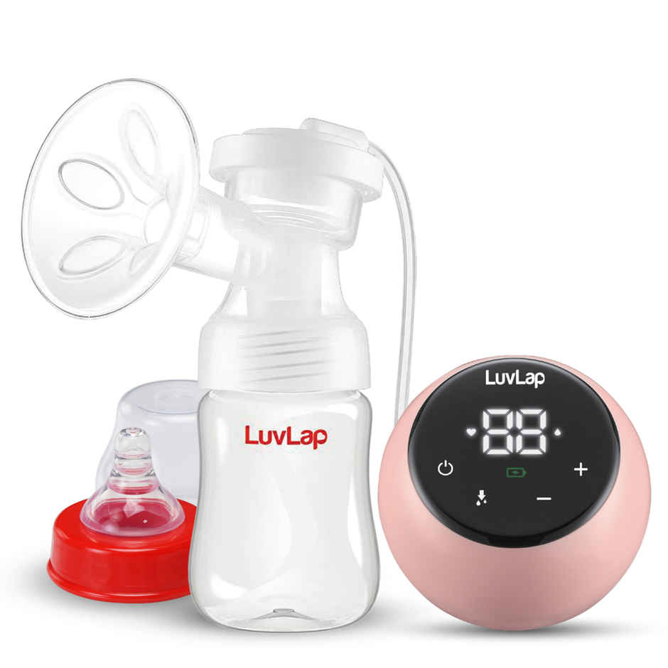LuvLap Adore Electric Breast Pump with 2 Phase Pumping, Rechargable Battery, BPA Free