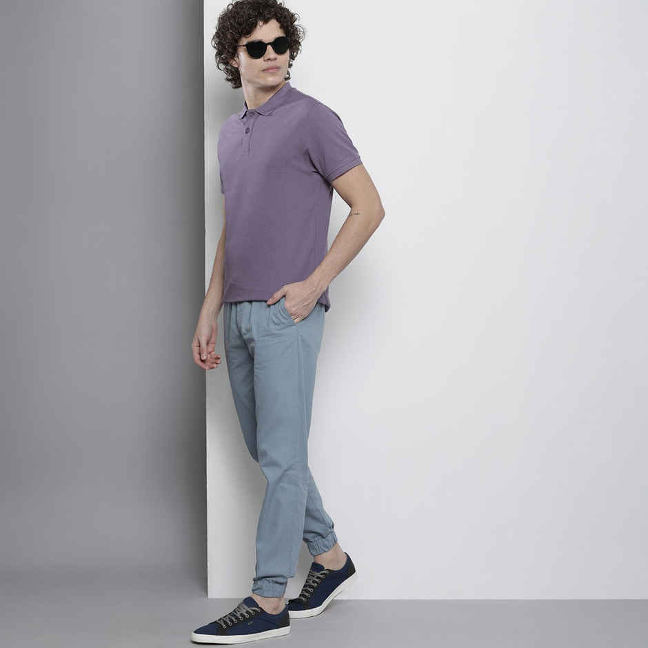 The Indian Garage Co Men Casual Slim Stone Blue Regular Jogger 32 | 0822-Rpstpjog-8