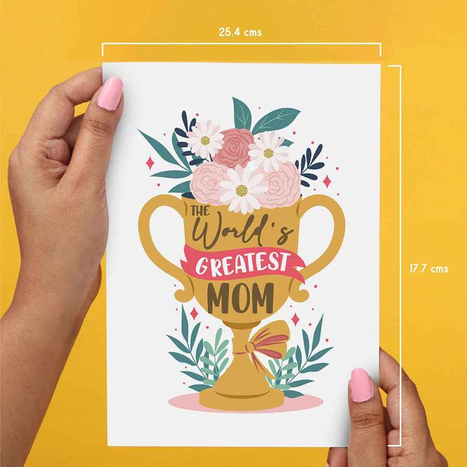 World's Greatest Mom Trophy Card | Oye Happy