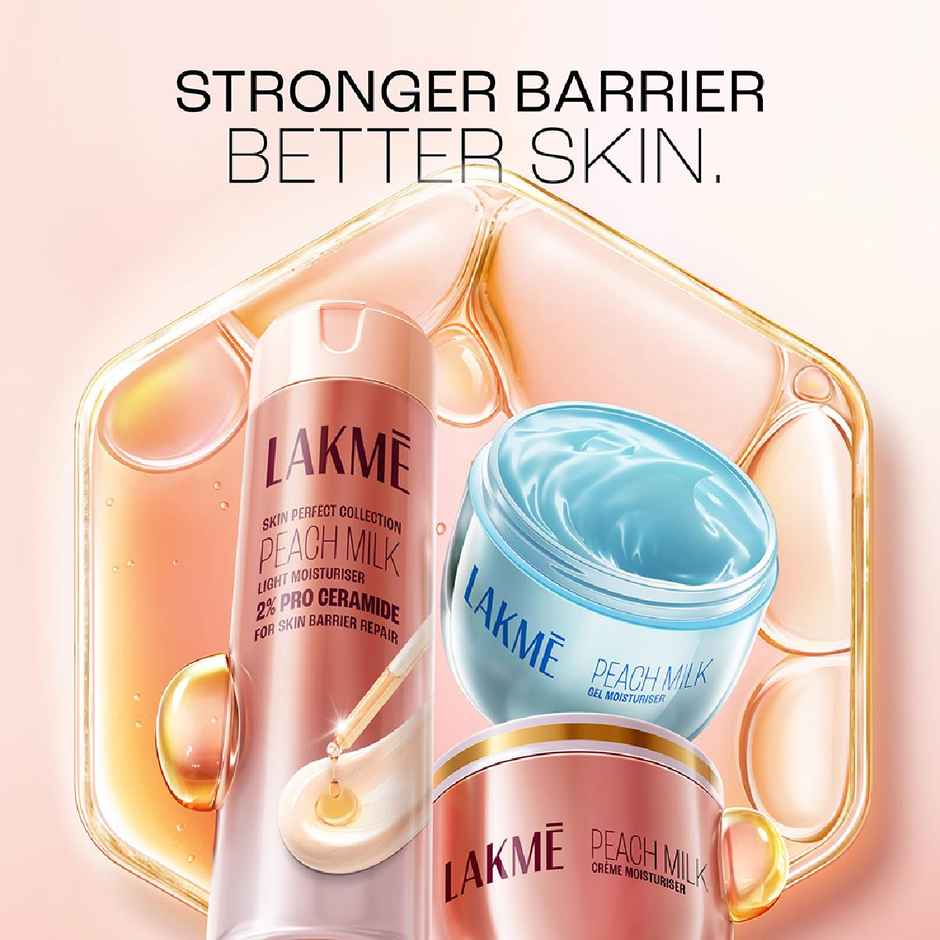Lakme Peach Milk Vit E Gel Moisturizer, Lightweight Gel To Hydrate Skin With Vitamin E