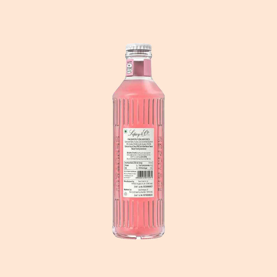 Sepoy & Co. Pink Grapefruit Soda | Tangy & Fizzy