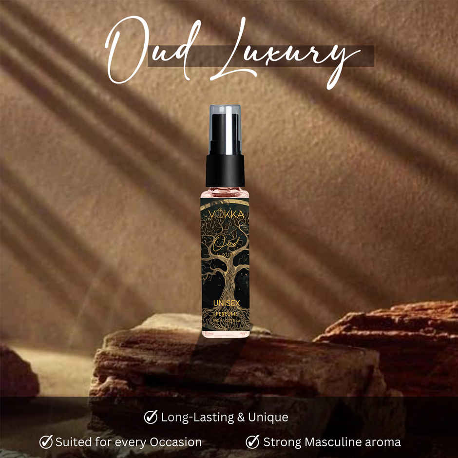 Vokka Pocket Perfume Oud 8ml Unisex Long Lasting Sandalwood Agarwood