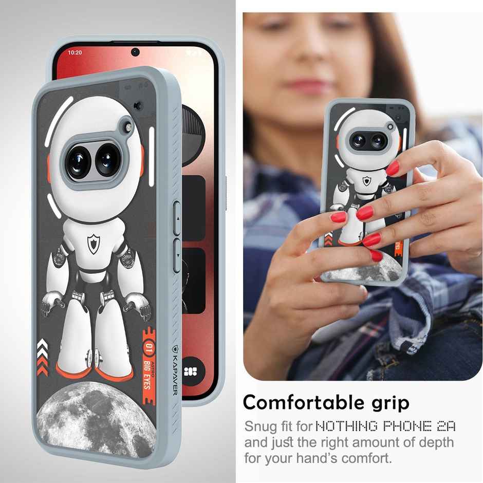 Kapaver Nothing Phone 2a / 2a Plus 5g Back Cover Case | Impulse | Astro Big Eyes - Gray