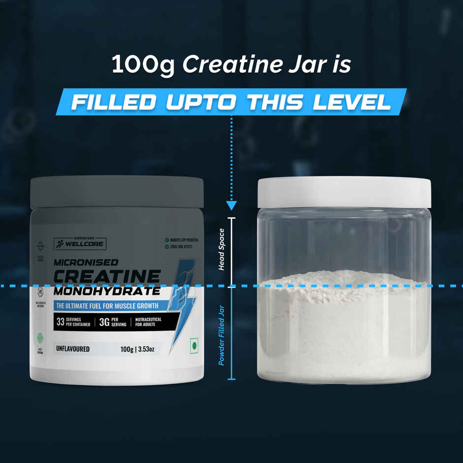 Wellcore Micronised Unflavored Creatine Monohydrate | 33 servings