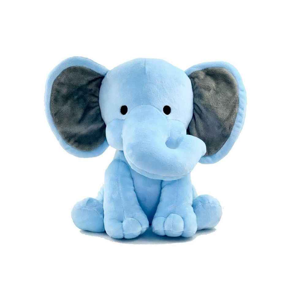 Babique Elephant Sitting Plush Cute Kids Soft Toy | Animal Home Decor Boys/Girls | Blue | 30 cm