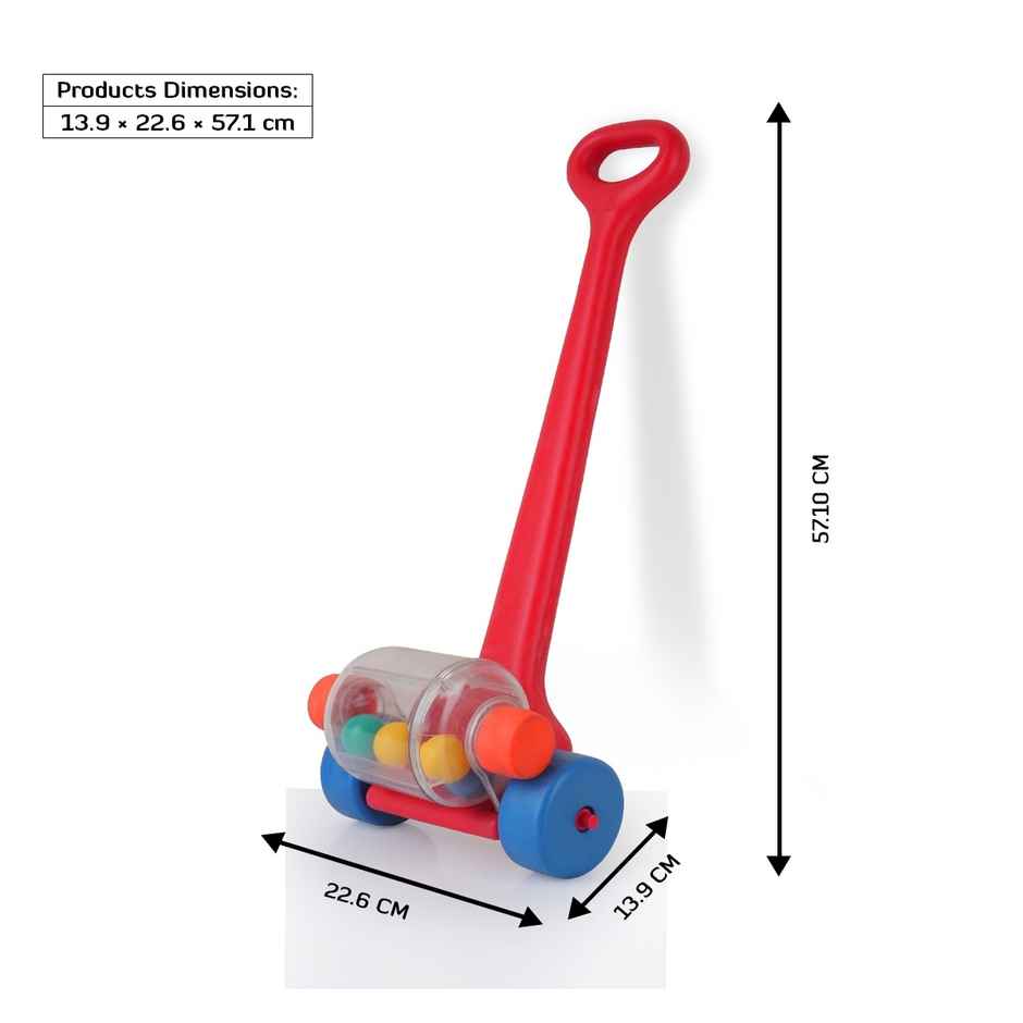 Hamleys Shooting star Push wheel for kids Push Pull stick Red 0M+