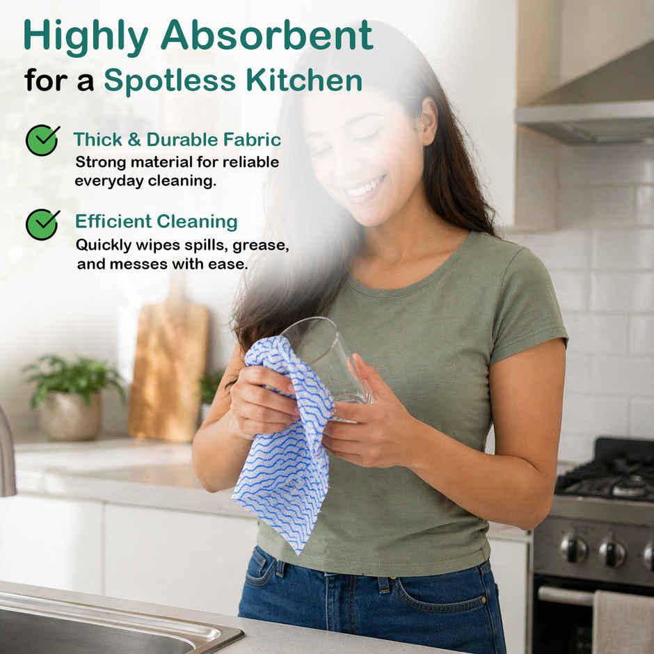 GINNI Superwipe Kitchen Towel Roll | 50 Pulls | 30 x 25 cm