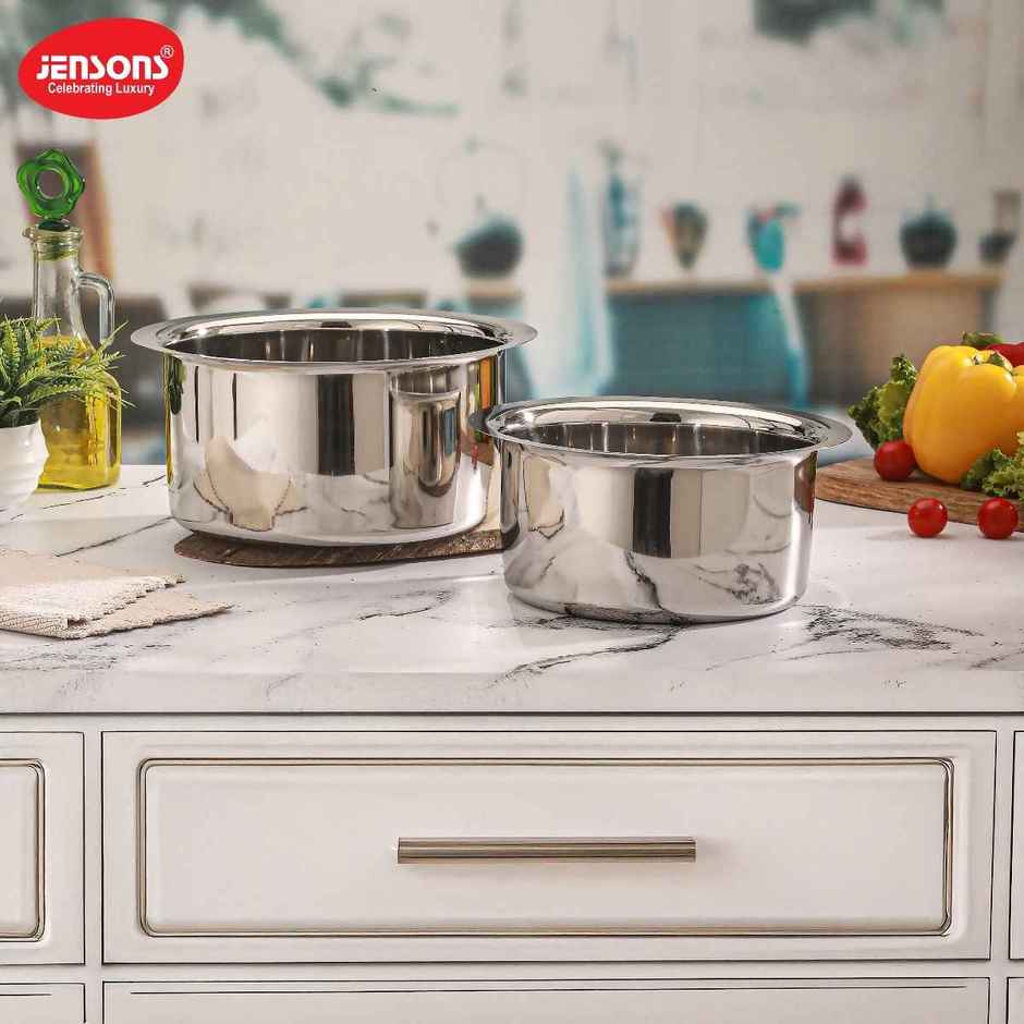 Jensons Stainless Steel Flat Bottom Tope 14 In Induction Compatible