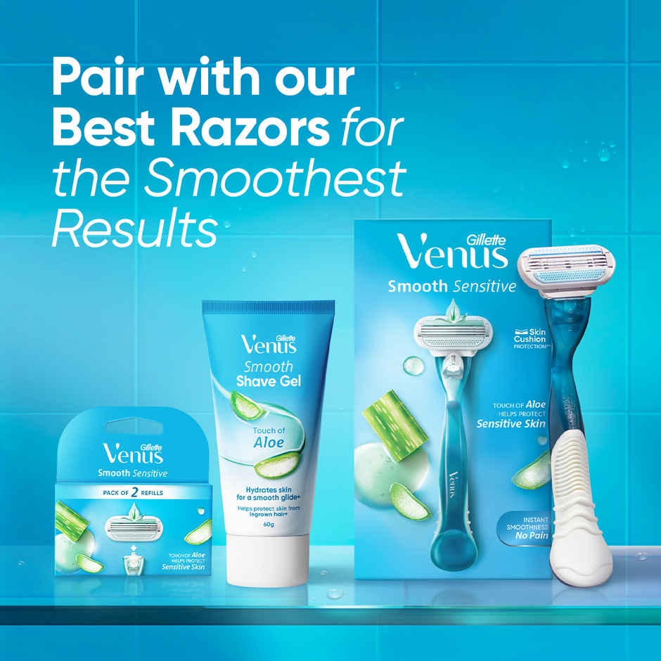 Gillette Venus Smooth Shave Gel for Women with Aloe Vera