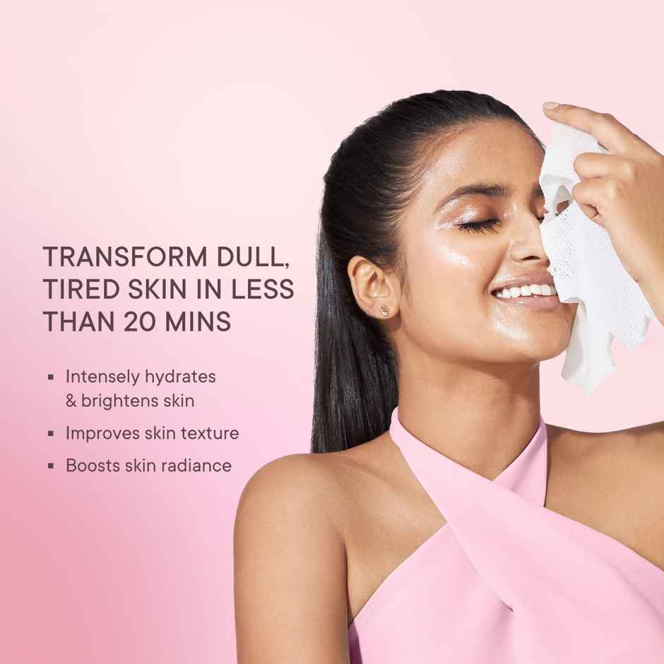 Quench Korean Face Sheet Mask for Brightening with Cherry Blossom Vitamin E & Pearl Extracts