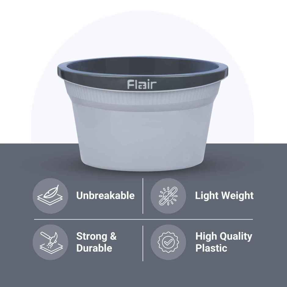 Flair Estella Home Bath Tub 20 L | Grey