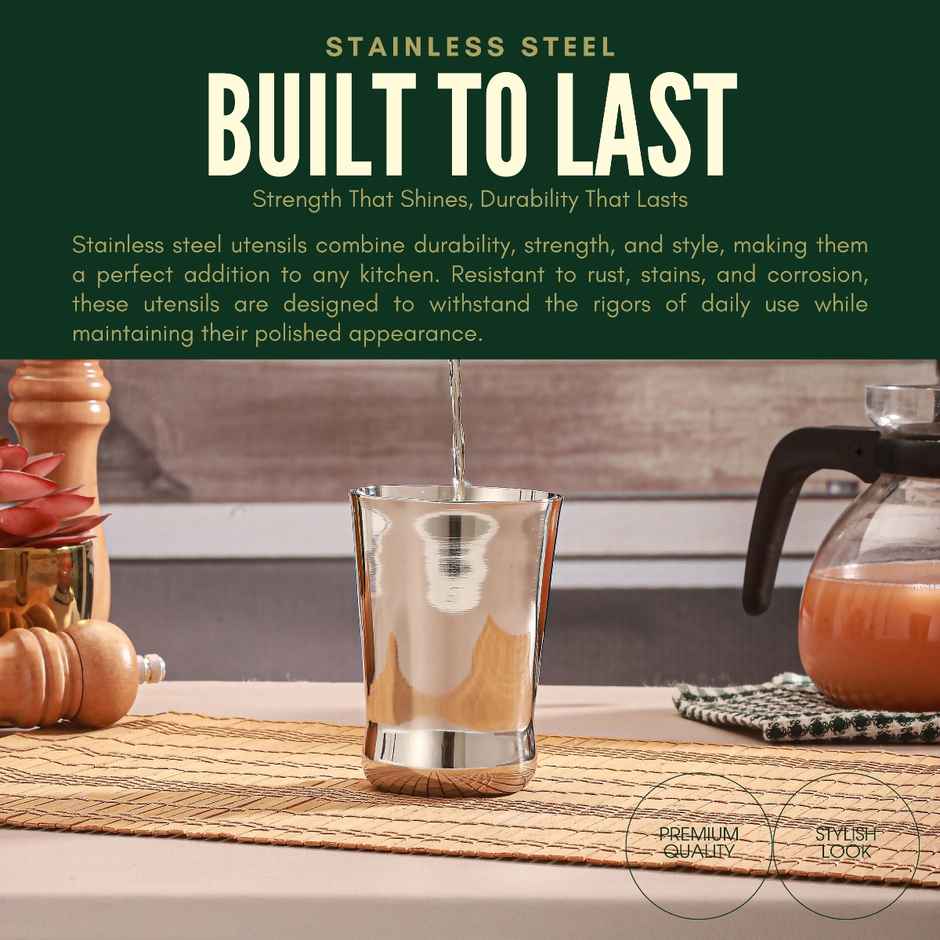 Jensons Stainless Steel Belly Glass 300 ml