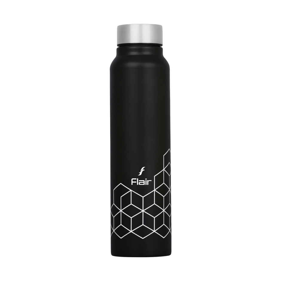 Flair Hexa Stainless Steel Water Bottle 1000 ml Black Color