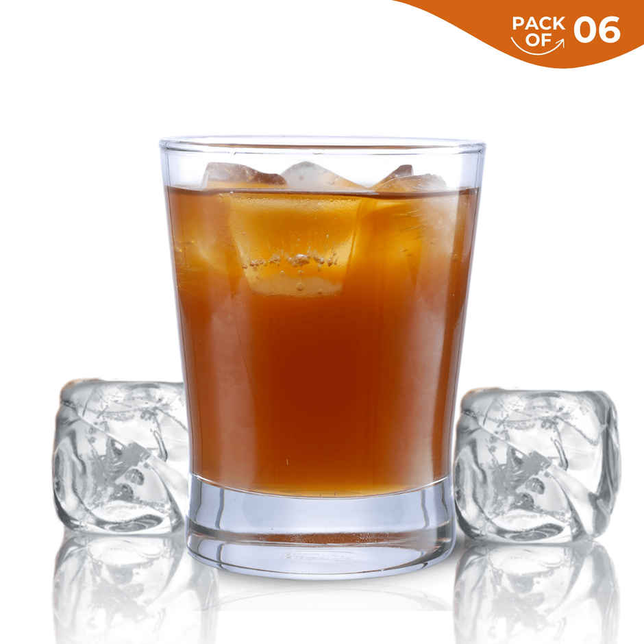 Yera Stylo 345 ml Conical Whisky Glasses Tumbler Set 6 Pc
