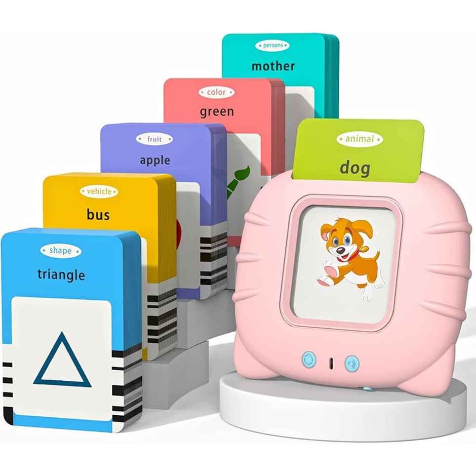 Fablue Talking Flash Cards Education Learning Toy Machine For Kids | Pink