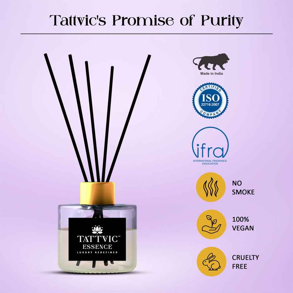 Tattvic Essence Luxury Reed Diffuser Set, Lavender | Stress Relief