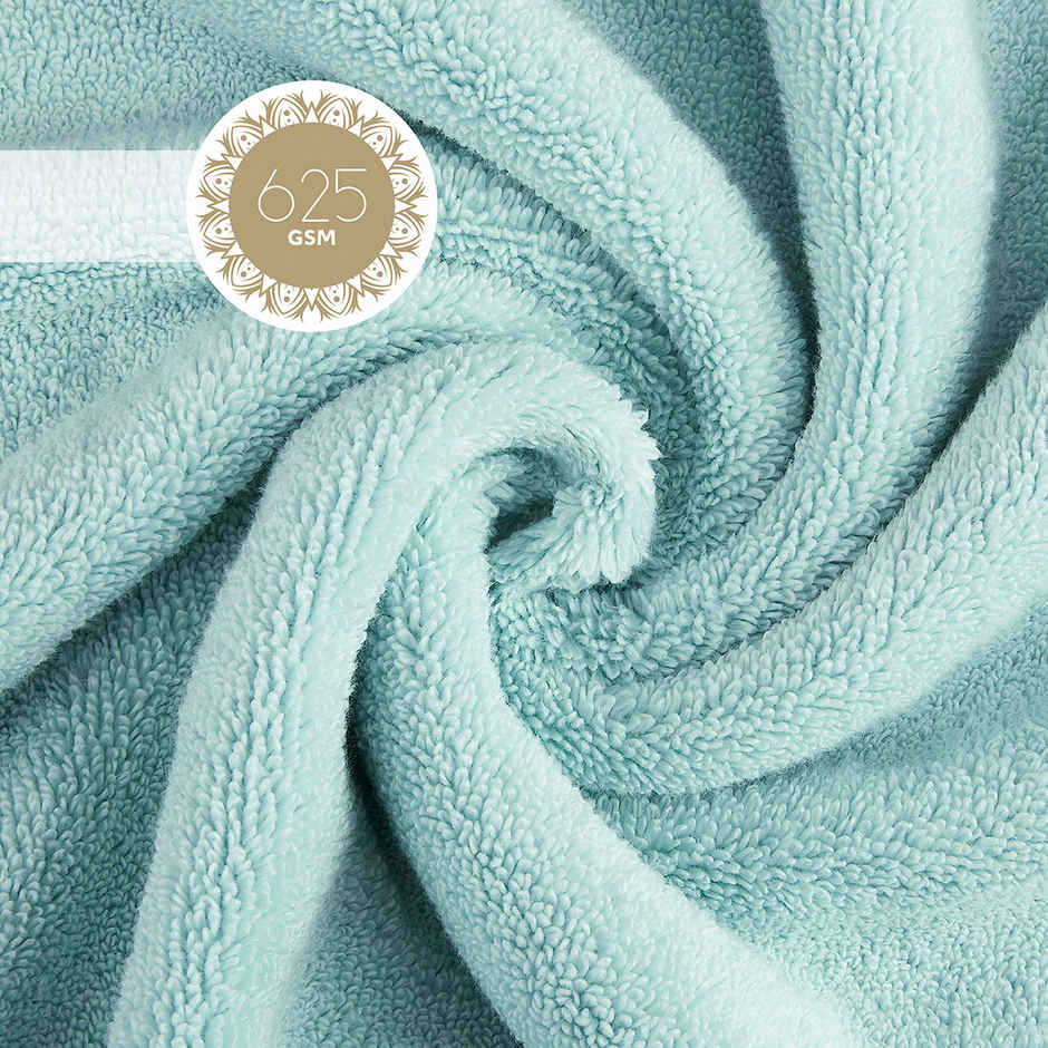 Boutique Living Platinum Pulse 100% Cotton 625 GSM Blue Zero Twist Bath Towel - Pack of 1