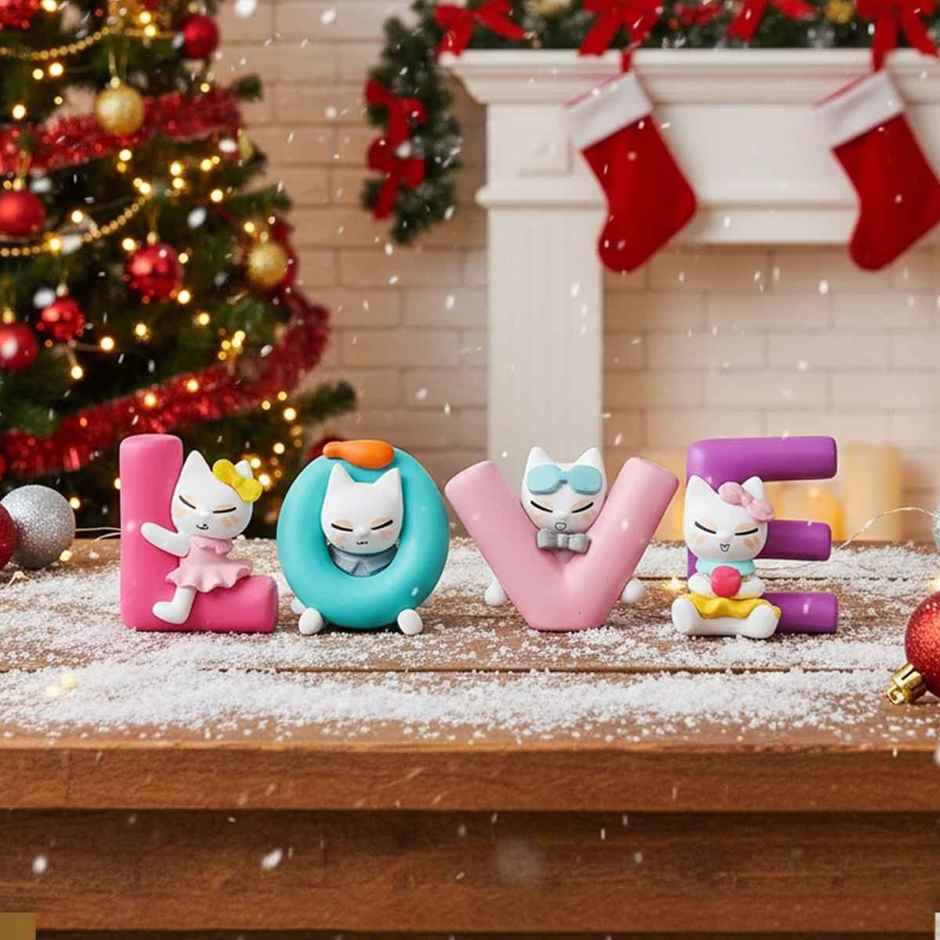 eCraftIndia Multicolor Polyresin Love Animated Characters Decorative Showpiece