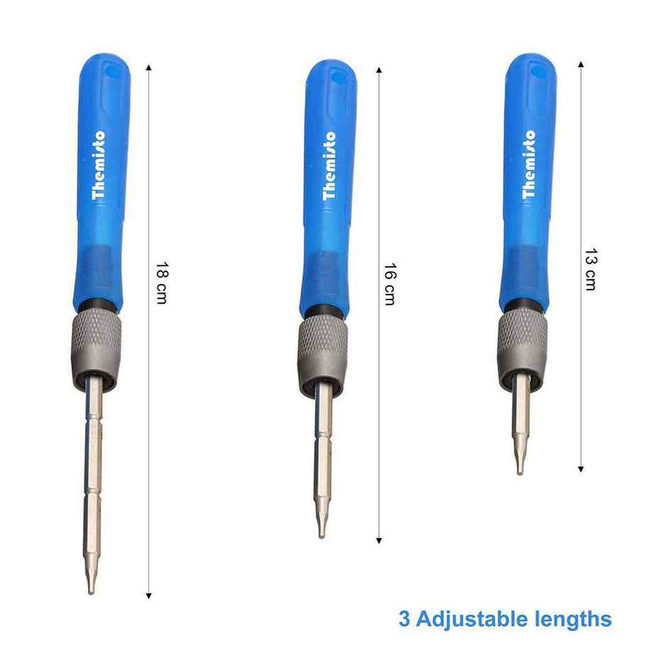 Themisto 9 In 1 Screwdriver Tool Kit For Repairing Mobiles, Pda, Laptop With Screwheads And Tweezer