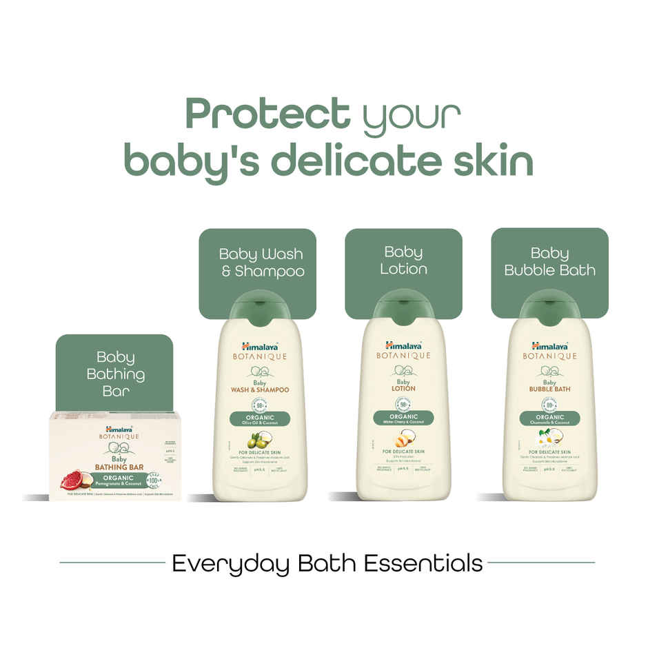Himalaya Botanique Baby Bathing Bar | Organic | No Tears | Preserves Moisture | Dermatologically Tested