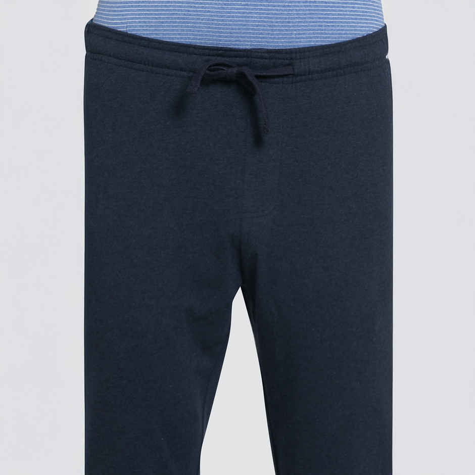 Van Heusen Athleisure Men Smart Tech and Easy Stain Release Trackpants Pack Of 1 Blue Melange |M