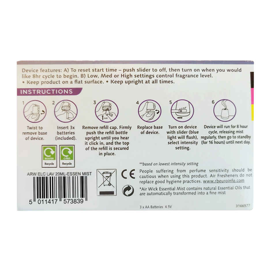 Air Wick Relaxing Lavender Essential Mist Diffuser Kit