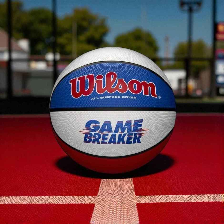 Wilson Game Breaker Basket Ball | Red, White, Blue | Size 7